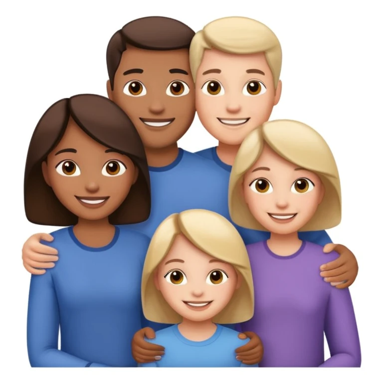 family posing for photo emoji