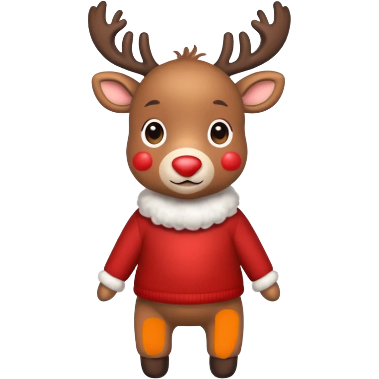 reindeer baby  cute, full body , sweater  emoji