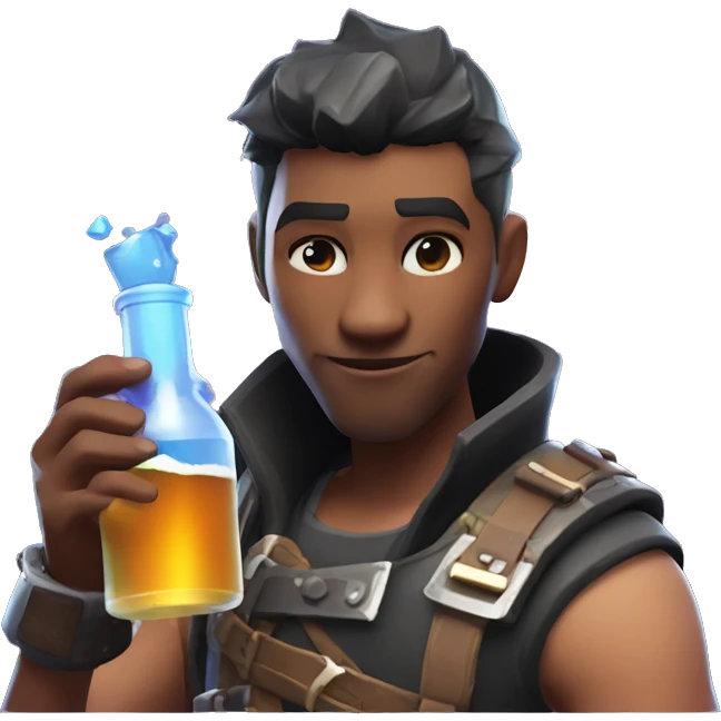 Fortnite player drinking mini shield potion  emoji