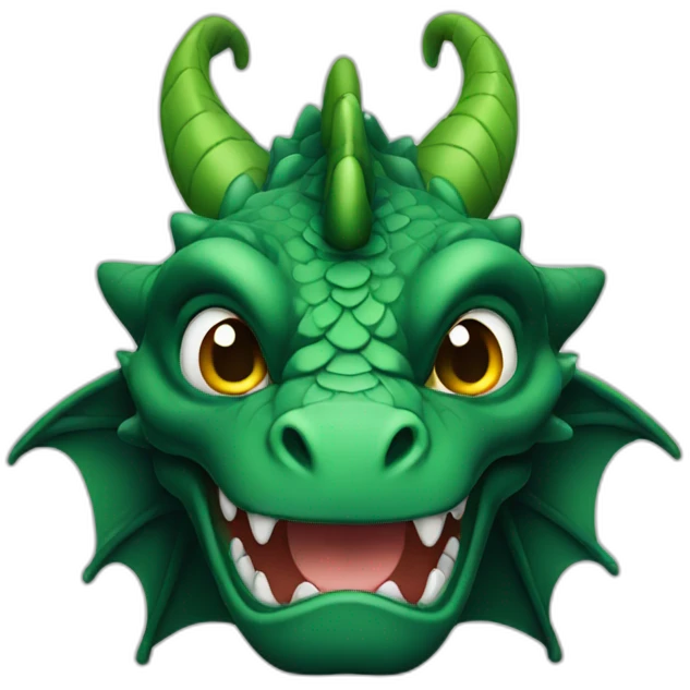 Dark green dragon emoji