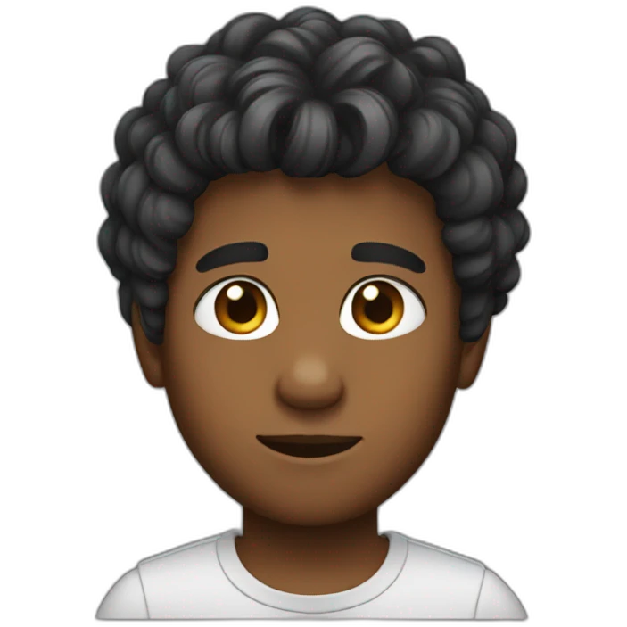 Boy with hair emoji