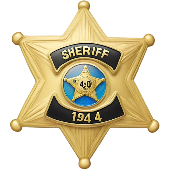 Sheriff's deputy badge with badge number 540 emoji