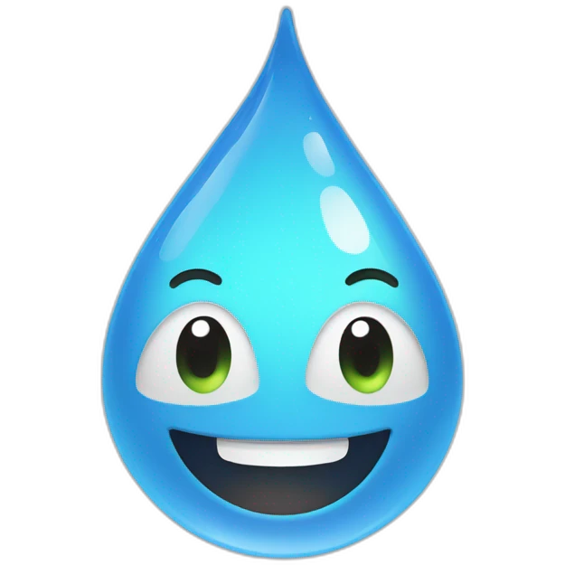 Smile water drop emoji