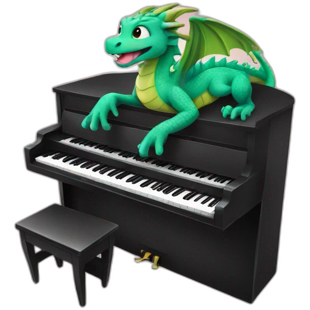 dragon cute piano emoji