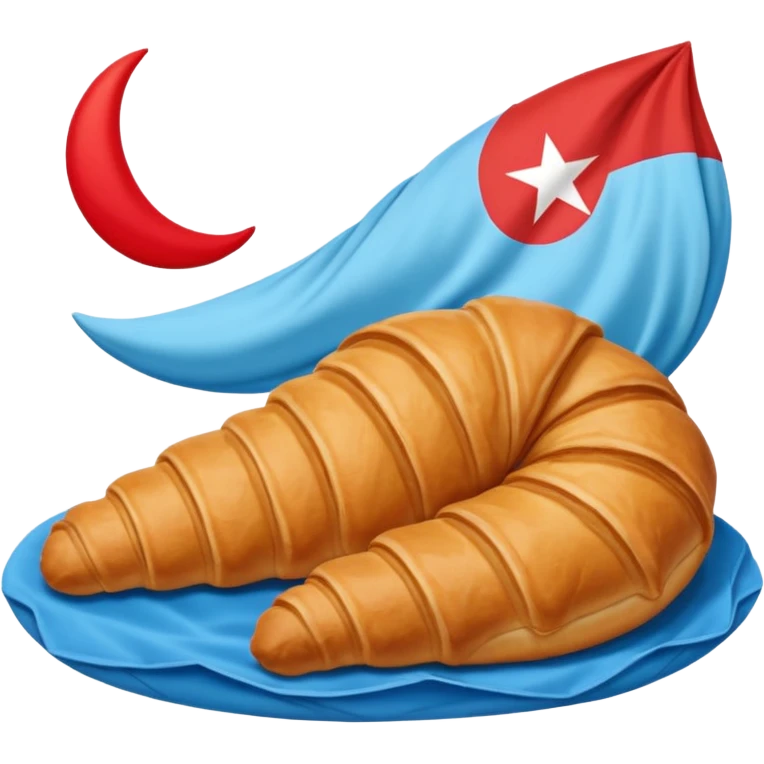 Drapeau de la turquie en couleur bleu emoji