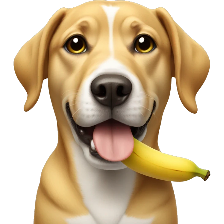dog with banana emoji