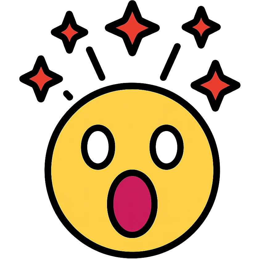 surprised face with rubies exploding emoji