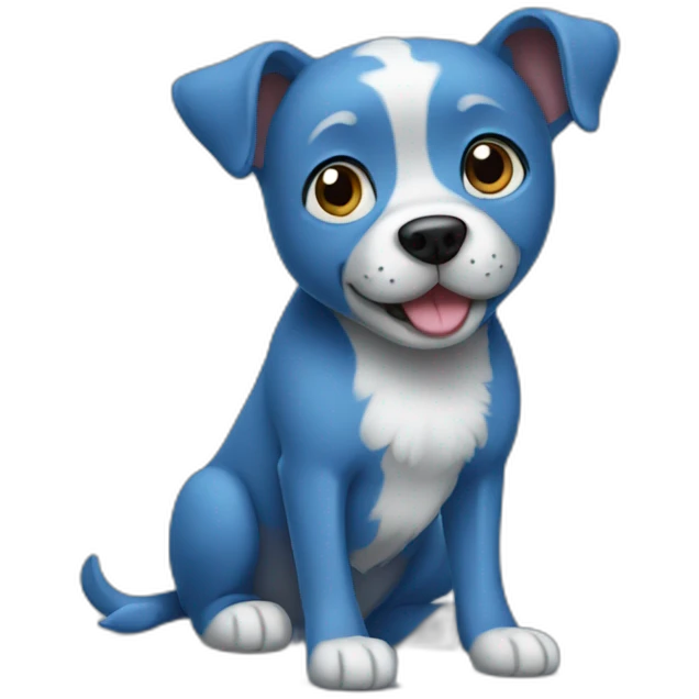 Blue dog emoji