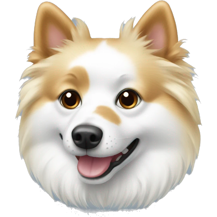 White and blonde spots spitz emoji