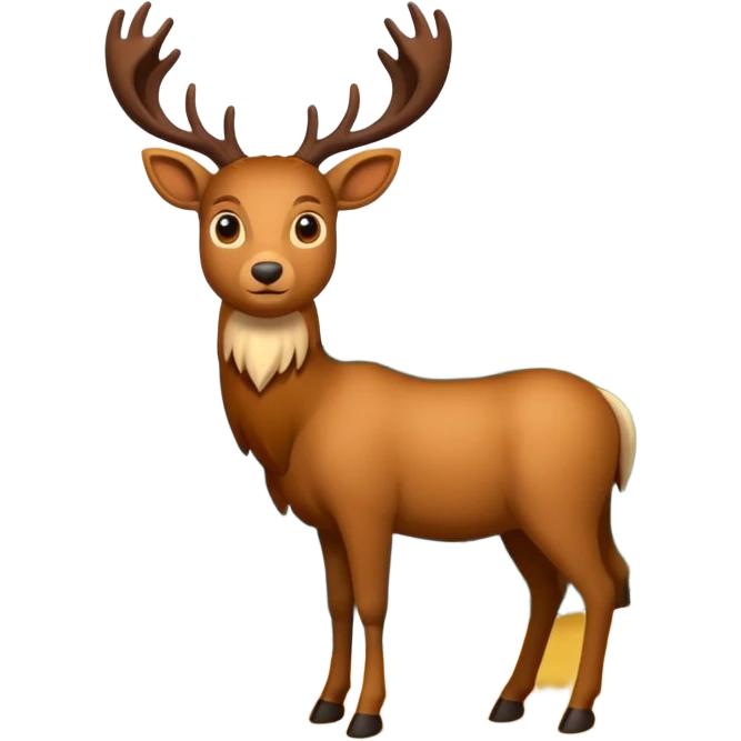 Ein Re das in einem Wald ist und es Schneit emoji