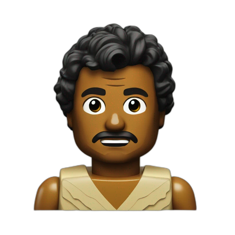 Lando with Lego vintage face  emoji
