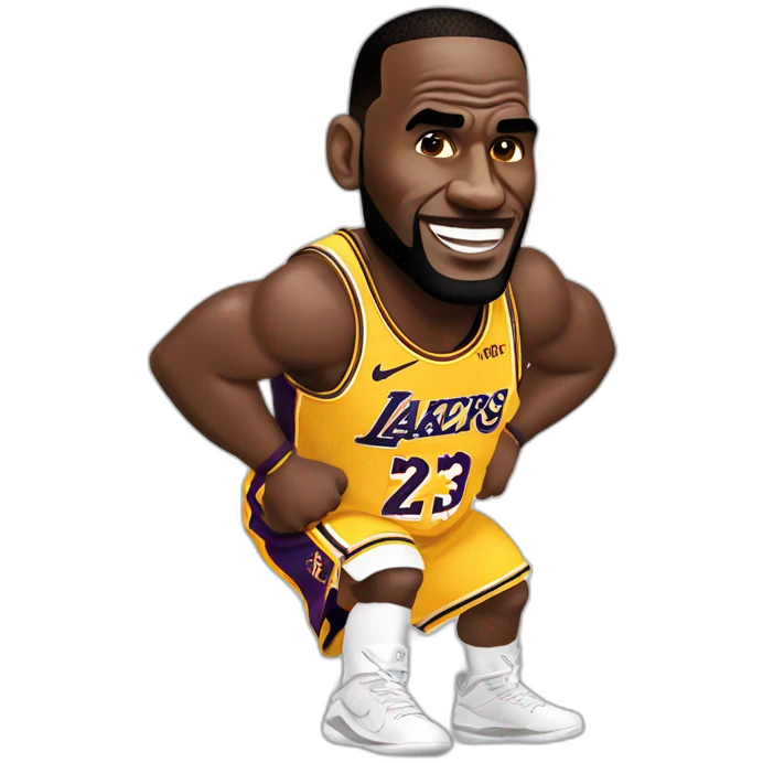 LeBron James qui rigole emoji