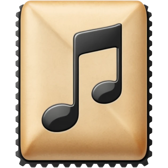 Mail music note stamp emoji