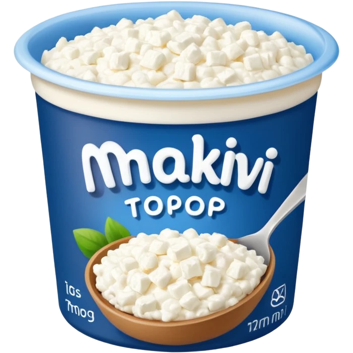 a pack of cottage cheese with the label "мягкий творог" emoji