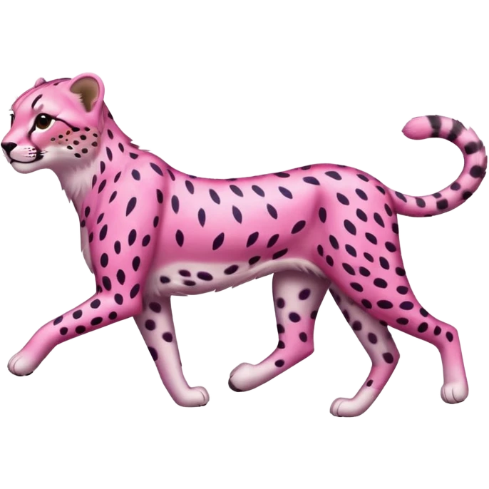 Pink cheetah emoji