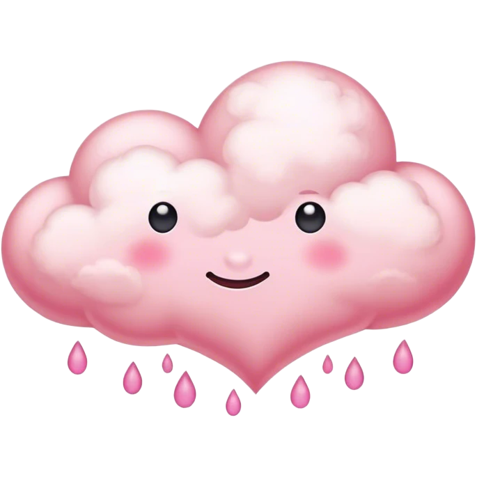 pink heart + cloud emoji
