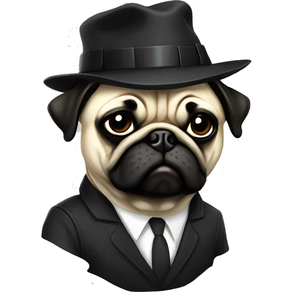 Gangster Pug emoji