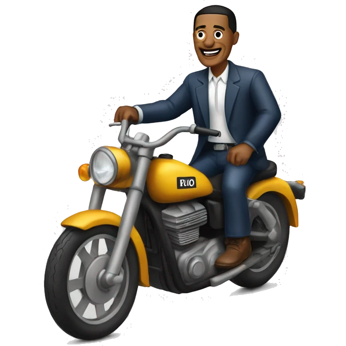 Aubama en moto emoji