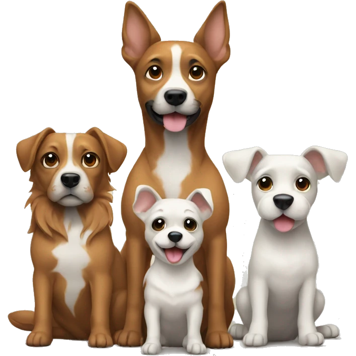 Dog family emoji