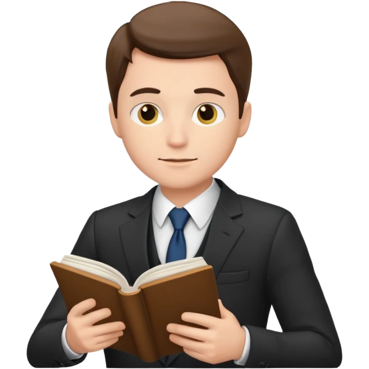man reading in suit emoji