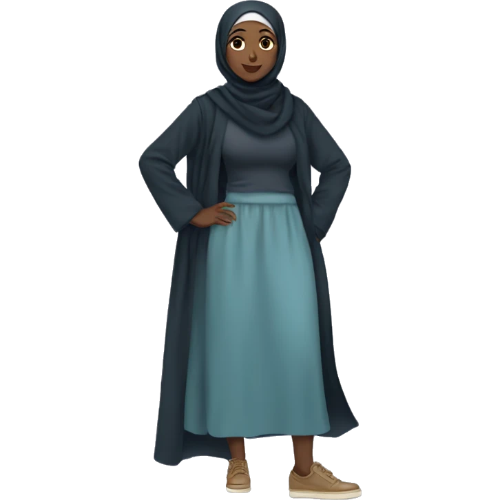 African Hijabi wearing shoes  emoji