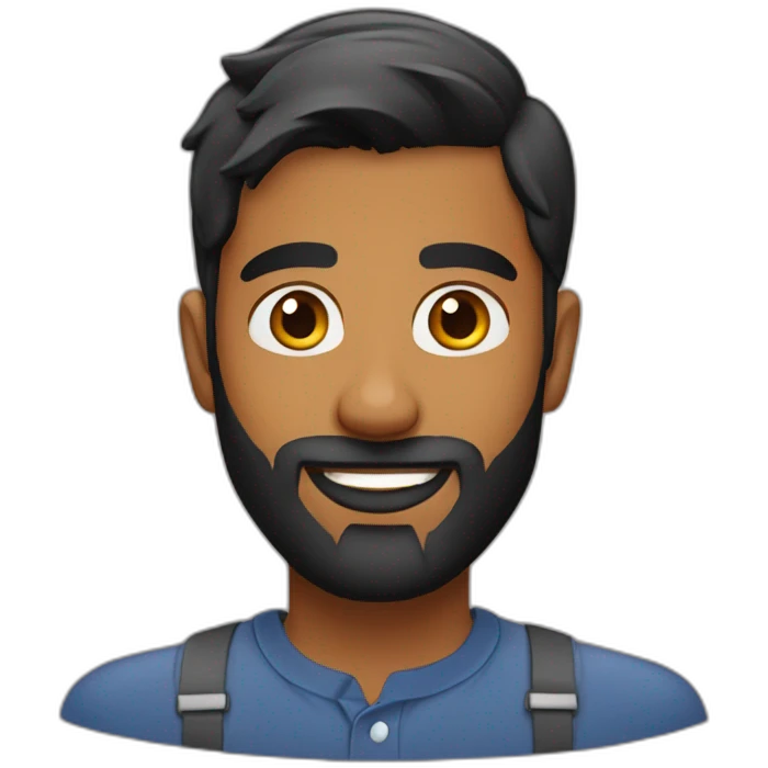 handsome sri lankan 25 year old with a beard emoji