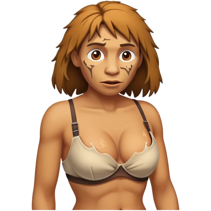 neanderthal cloth bra emoji