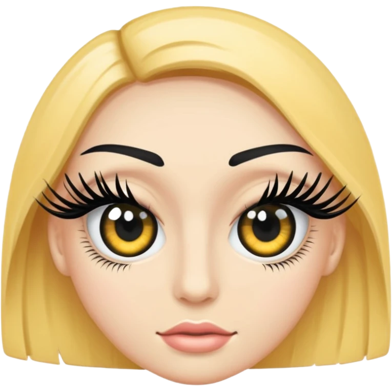 eyelash strip above an open eye emoji