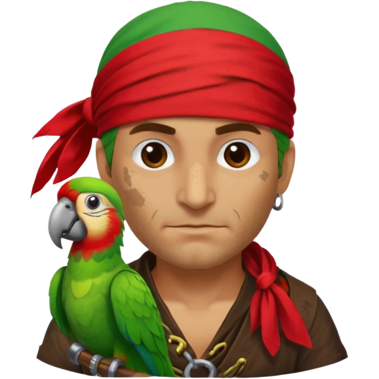 pirate and parrot emoji