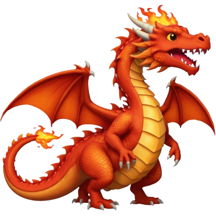 fire-breathing dragon with shirt emoji