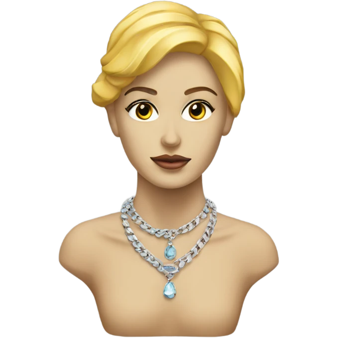 Mannequin with necklace  emoji