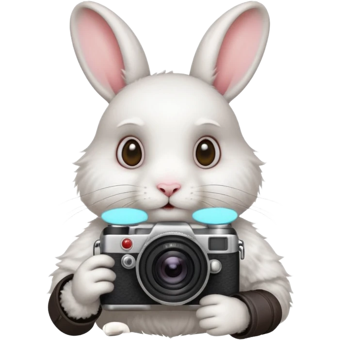white rabbit camera emoji