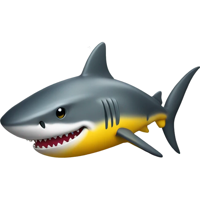 shark with tophat color  yellow emoji
