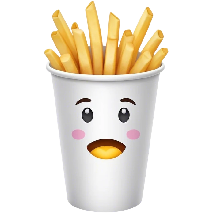 jagged fries in a white paper cup emoji