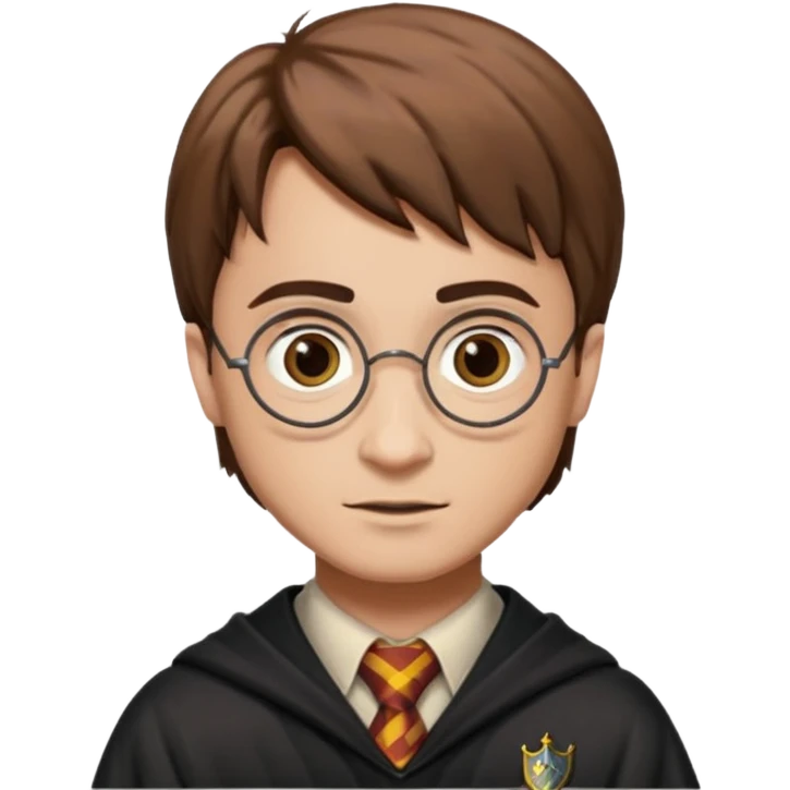 Harry Potter asa kahverengi ve düz emoji