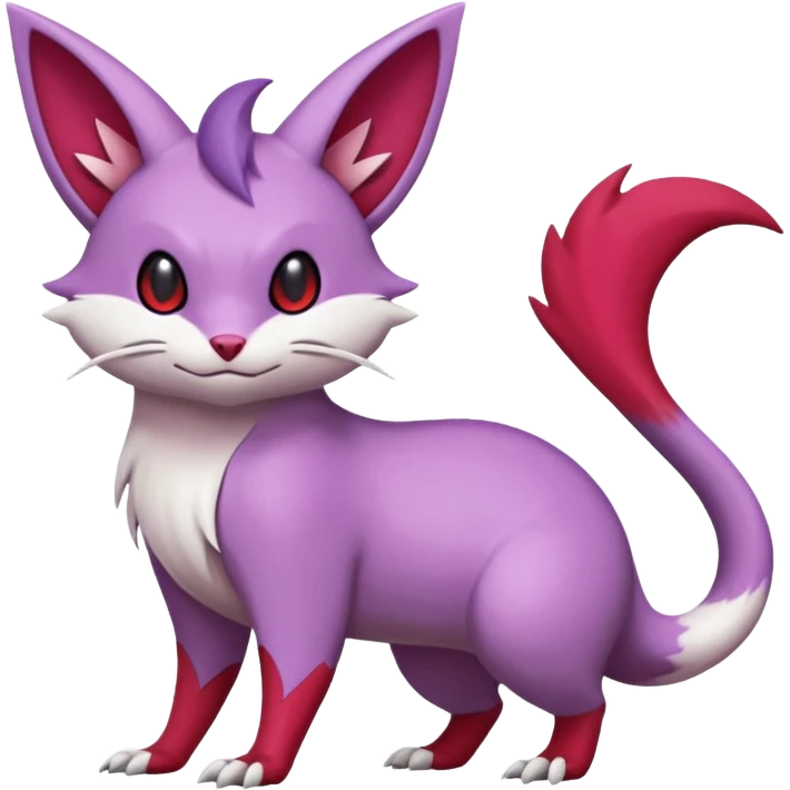 Zangoose-Rattata-Skitty-Noibat-Purrloin-Fakemon-hybrid-creature (full body) emoji