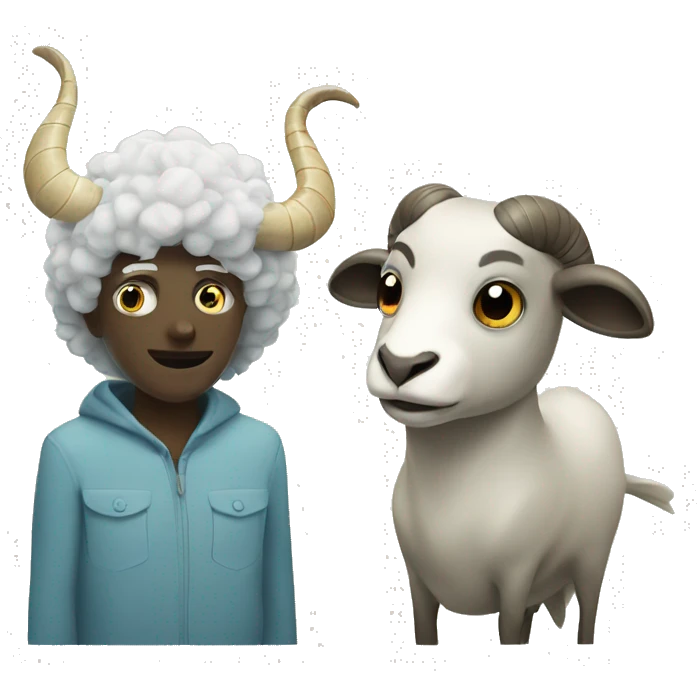 Fish and a ram mix emoji