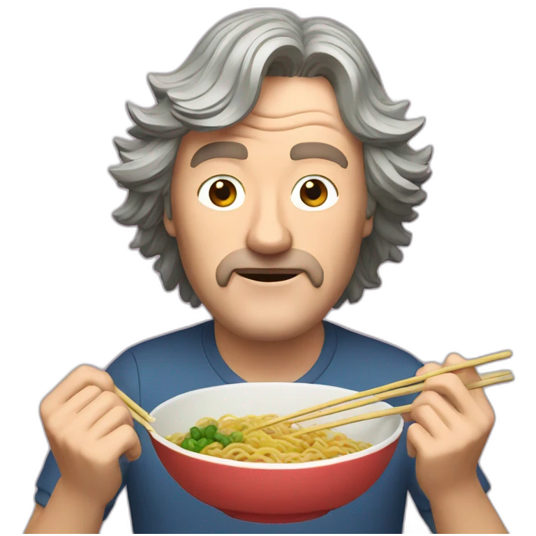 James May eat ramen emoji