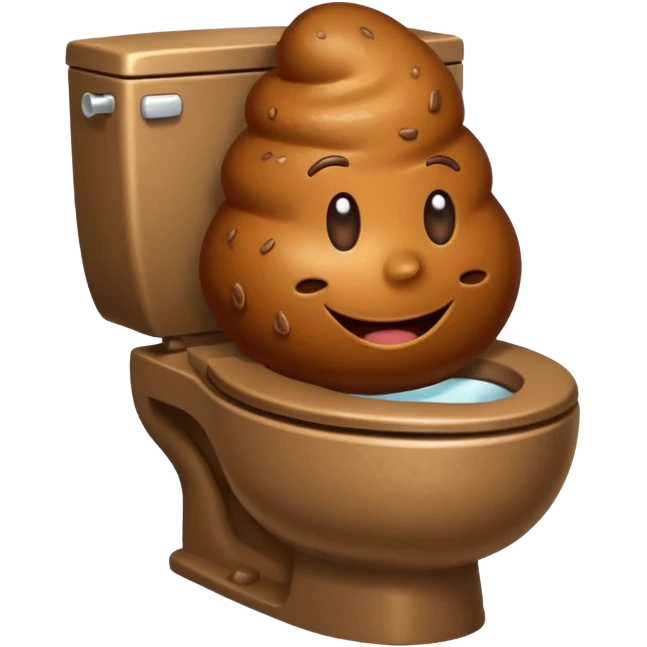 Emoji qui fait caca dans les toilettes  emoji