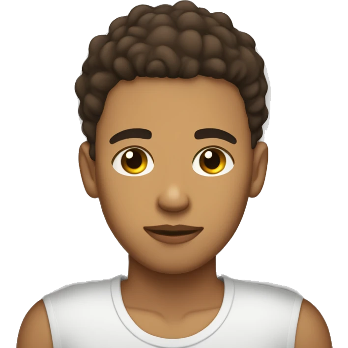 Lightskin boy with a low taper haircut with hazel eyes sleeping in bed  emoji