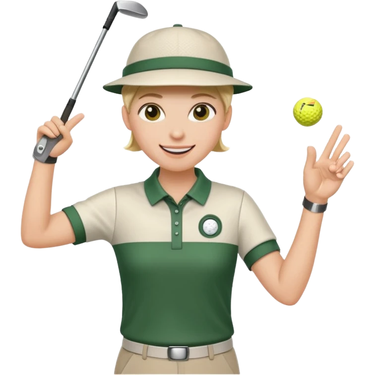Fingerguns shooting a golf hole emoji