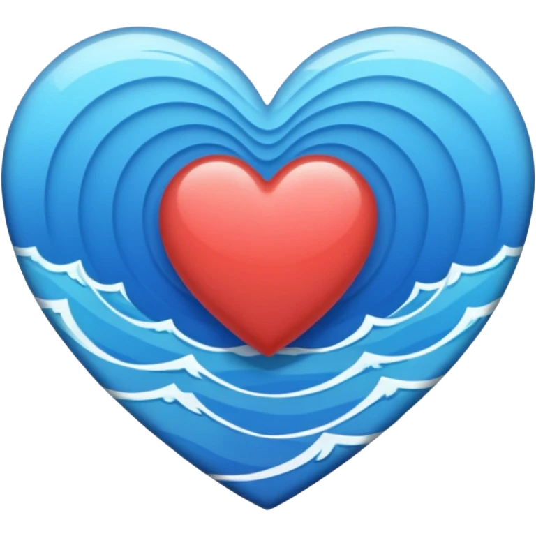 Blue heart ocean  emoji