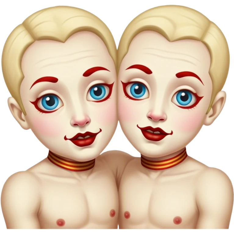 Vintage circus siamese twins ￼ emoji