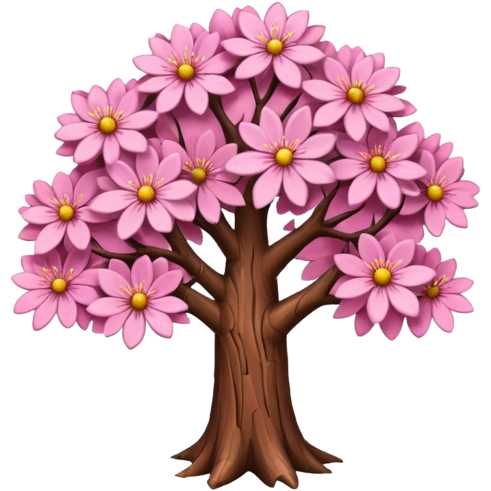 Un arbre rose  emoji