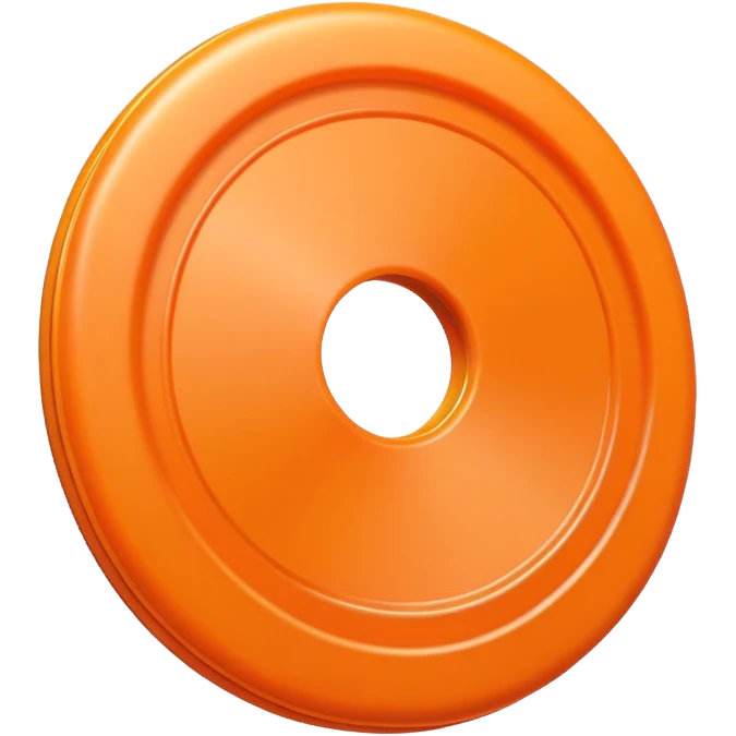 Orange frisbee emoji