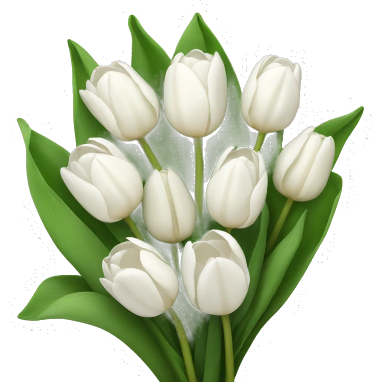 white tulip bouquet  emoji