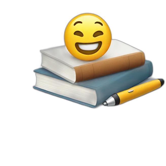 books and a pen emoji