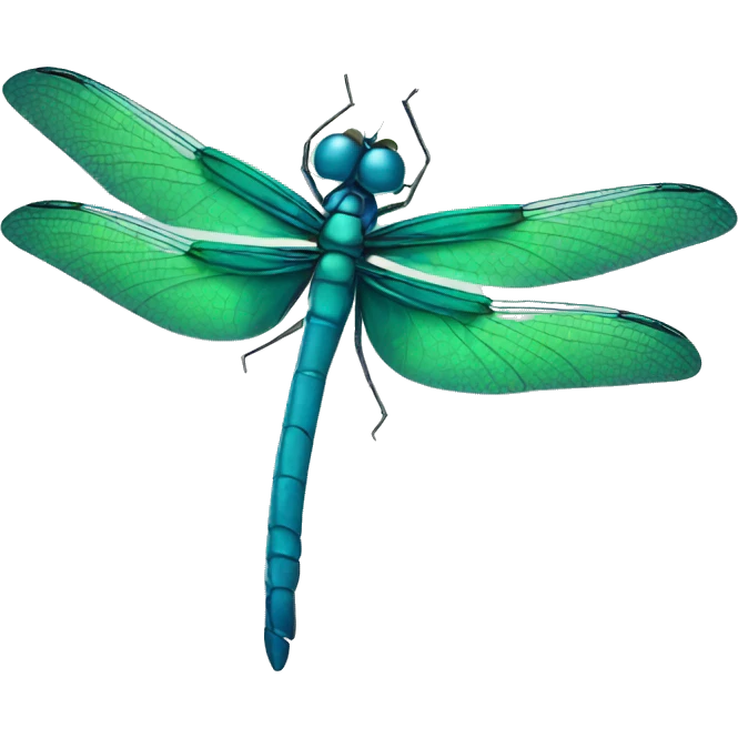 Blue green dragonfly emoji