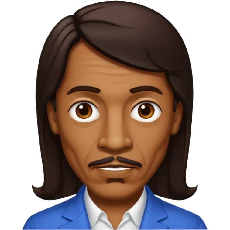 Ike Turner with dark brown hair emoji