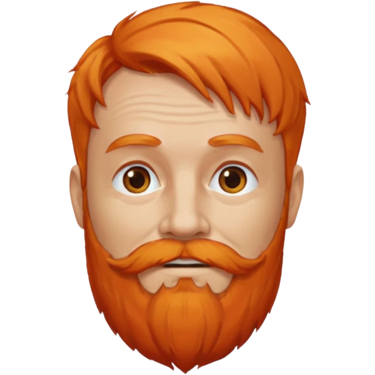 old adult male, orange hair and orange beard emoji